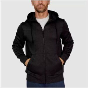 NEW Spyder Active Mens L Black Full-Zip Hoodie Jacket Polyester Blend